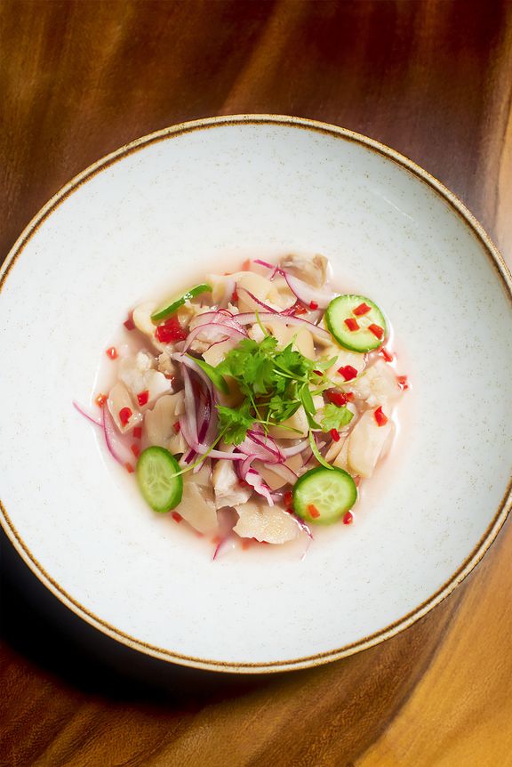 Ceviche de Saus en Terrat Rooftop