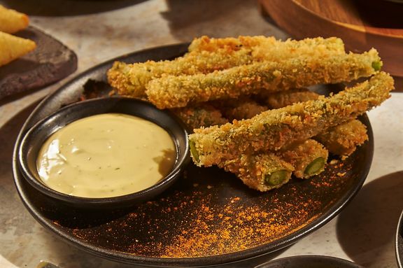 Esparragos tempura