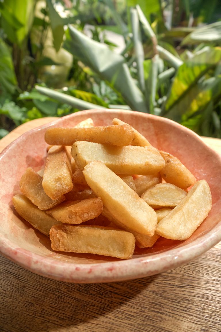 Papa casco frita